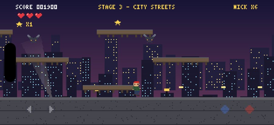 Neon city streets at night